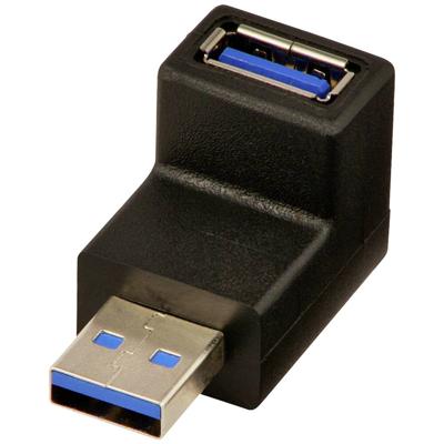 LINDY USB 3.2 Gen 1 (USB 3.0) Adapter [1x USB 3.2 Gen 1 stekker A (USB 3.0) - 1x USB 3.2 Gen 1 bus A (USB 3.0)] USB 3.0 90 Degree Down Type A Male to A Female