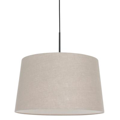 Steinhauer HanglampSparkled met kap 45cm taupe met zwart - 8191ZW