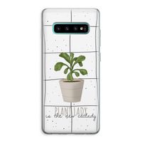 Kamerplant op vensterruit: Samsung Galaxy S10 Plus Transparant Hoesje