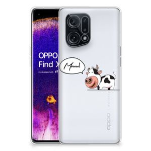 OPPO Find X5 Telefoonhoesje met Naam Cow