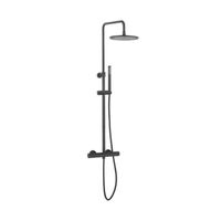 Crosswater Central thermostatische regendouche met staafhanddouche zwart mat RM531WM