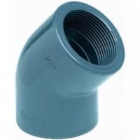 Effast PVC Knie 45º Binnendraad 2" - Duurzaam Waterstroom Leidingsysteemonderdeel
