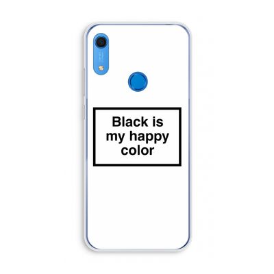 Black is my happy color: Huawei Y6s Transparant Hoesje