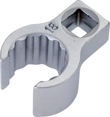 HAZET Ringsleutel · open 848Z-18 · 3/8 inch (10 mm) vierkant hol · Buitentwaalfkant profiel · SW 18 mm · Binnenvierkant 10 =