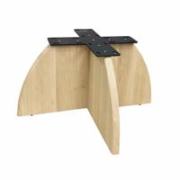 Salon onderstel eiken hout 70 bij 70 cm en hoogte 36,5cm