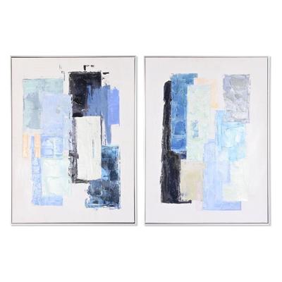 Schilderij DKD Home Decor Abstract Stads 60 x 3 x 80 cm 60 x 3,5 x 80 cm (2 Stuks)