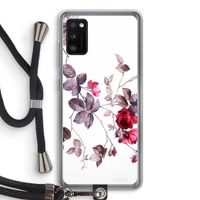 Mooie bloemen: Samsung Galaxy A41 Transparant Hoesje met koord