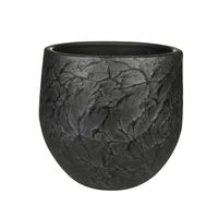 Ter Steege Plantenpot - antiek look - keramiek - zwart - 22 x 20 cm - Plantenpotten - thumbnail
