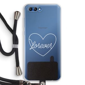 Forever heart pastel: Honor 10 Transparant Hoesje met koord