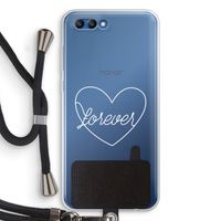Forever heart pastel: Honor 10 Transparant Hoesje met koord