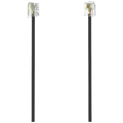 Hama Telefoon (analoog) Aansluitkabel [1x RJ11-stekker 6p4c - 1x RJ11-stekker 6p4c] 3 m Zwart