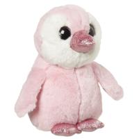 Nature Planet Pluche Pinguin - roze - 18 cm - pluche dieren knuffels - Pinguins