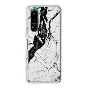 Witte marmer 2: Sony Xperia 5 III Transparant Hoesje