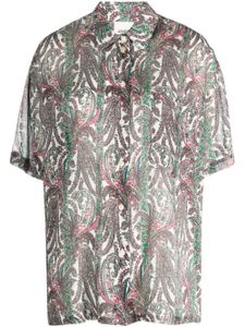 ISABEL MARANT chemise en soie à imprimé cachemire - Blanc