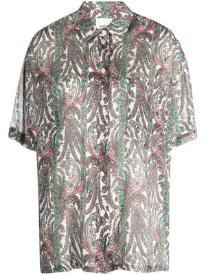 ISABEL MARANT chemise en soie à imprimé cachemire - Blanc