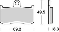 BREMBO Remblokken, voor de moto, Road/Sport Gesinterd Metaal 07KA23SR
