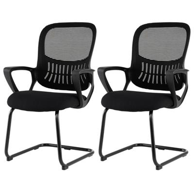 Set Van Twee Bureaustoelen Ergonomisch Ontworpen Bureaustoelen