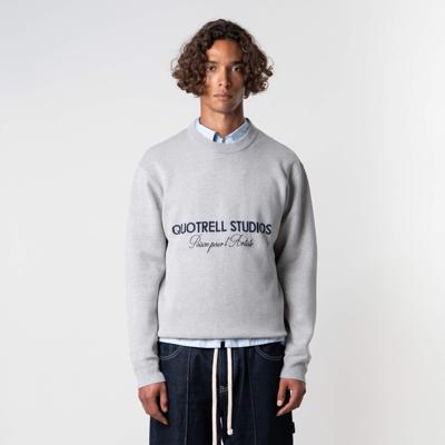 Quotrell Mondrian Knitted Sweater Kw004 Sweater 9389 Grey Melee/navy