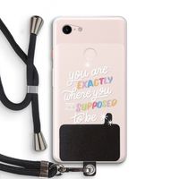 Right Place: Pixel 3 XL Transparant Hoesje met koord