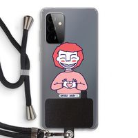 Hartje: Samsung Galaxy A72 5G Transparant Hoesje met koord