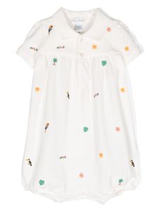 POLO RALPH LAUREN KIDS barboteuse à broderies - Blanc