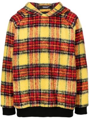 Undercover hoodie à carreaux - Jaune