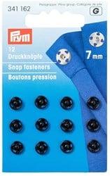 Prym Aannaaidrukknopen Zwart 7 mm