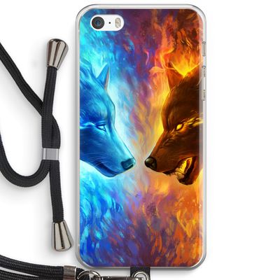 Fire & Ice: iPhone 5 / 5S / SE Transparant Hoesje met koord