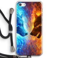Fire & Ice: iPhone 5 / 5S / SE Transparant Hoesje met koord