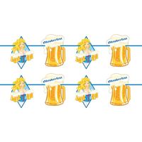 2x Beierse/Bayern print slinger met bier 10 meter feestversiering   - - thumbnail