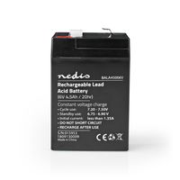 Nedis Oplaadbare Loodaccu | Lead-Acid | 6 V | 4500 mAh | 1 stuks - BALA45006V BALA45006V - thumbnail