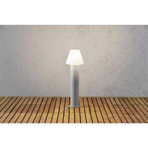 Konstsmide 7272-302 Barletta Staande buitenlamp Spaarlamp E27 18 W Acrylglas mat, Grijs