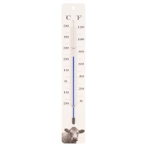 Esschert Design Thermometer Boerderijdieren Zwart/wit