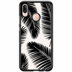 Huawei P20 Lite hoesje - Palm leaves silhouette