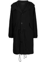 Y's manteau oversize à capuche - Noir