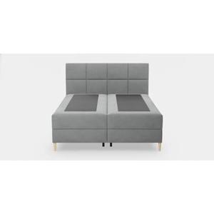 by fonQ Novae Boxspring met Opbergruimte 160 x 200 cm - Grijs / Zwart