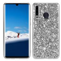 Glitter poeder schokbestendig TPU Case voor Huawei P30 Lite/Nova 4e (zilver)