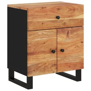 vidaXL Nachtkastje 50x33x60 cm massief acaciahout en bewerkt hout