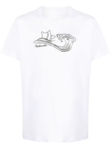 Maharishi t-shirt en coton biologique à broderies - Blanc