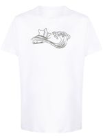 Maharishi t-shirt en coton biologique à broderies - Blanc