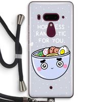 I'm A Hopeless Ramen-Tic For You: HTC U12+ Transparant Hoesje met koord