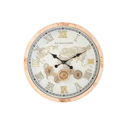 Muurklok Home ESPRIT Wit Natuurlijk Kristal Vintage 63,5 X 8 X 63,5 CM