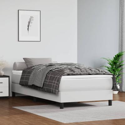 Bedframe kunstleer wit 100x200 cm
