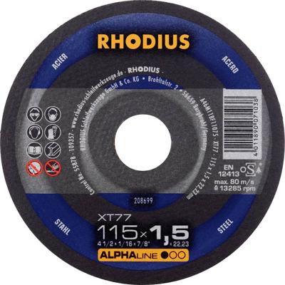 Rhodius 208699 Doorslijpschijf recht 115 mm 1 stuk(s) Staal Rhodius 208699 Doorslijpschijf recht 115 mm 1 stuk(s) Staal