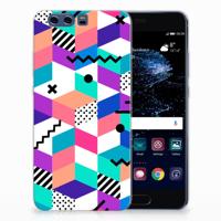 Huawei P10 Plus | TPU Hoesje | Blokken Kleurrijk