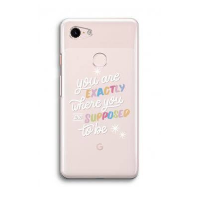 Right Place: Google Pixel 3 Transparant Hoesje