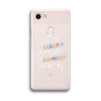 Right Place: Google Pixel 3 Transparant Hoesje