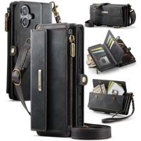 Caseme iPhone 17 hoesje - portemonnee tasje - Zwart
