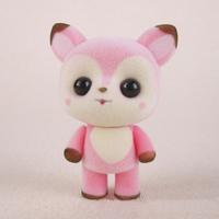 Beetje schattig PVC massaal dieren herten Dolls verjaardag cadeau kinderen speelgoed grootte: 5*3.5*7cm(Pink)
