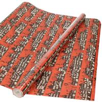 Sinterklaas inpakpapier/cadeaupapier - XL - print rood - 2.5 x 0.7 meter